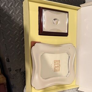 Valenti Silver and Brown Decorative Plaque